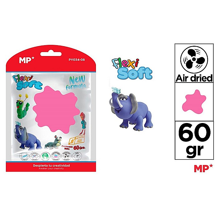 PASTA MODELARE IPB FLEXI SOFT 60GR ROZ NEON PY034-08 [1]