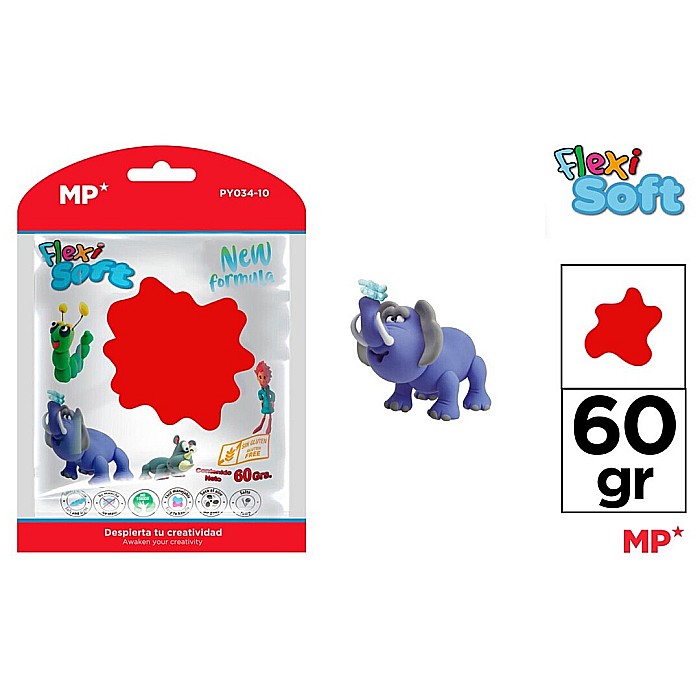 PASTA MODELARE IPB FLEXI SOFT 60GR ROSU PY034-10 [1]