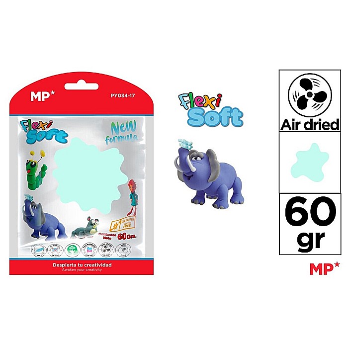 PASTA MODELARE IPB FLEXI SOFT 60GR VERDE DESCHIS PASTEL PY034-17 [1]