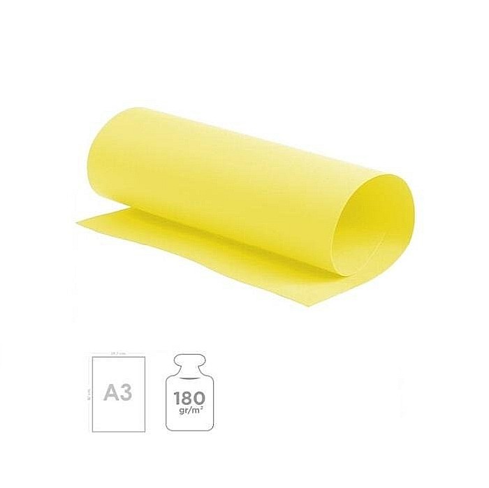 CARTON COLOR IPB A3 180GR 50/SET GALBEN MEDIU PN429A3-04 [1]