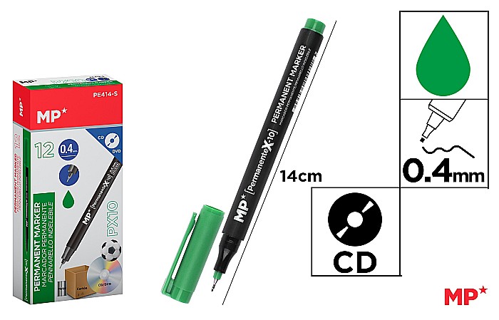MARKER PERMANENT IPB CD/DVD 0.4MM VERDE PE414-S [1]