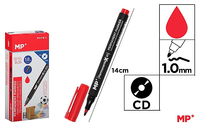 MARKER PERMANENT IPB CD/DVD 1.0MM ROSU PE416-S [1]