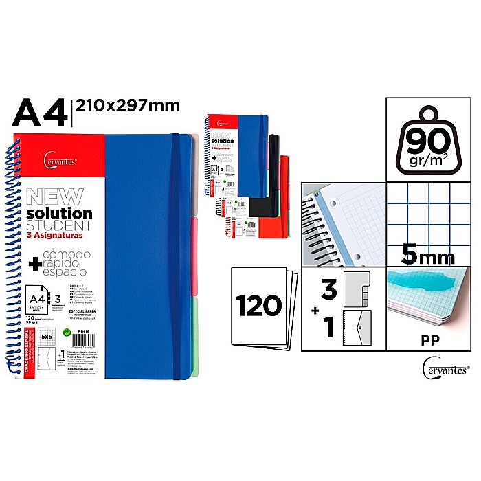 CAIET A4 IPB PP SPIRA 120F CU ELASTIC SI 3 SEPARATOARE CULORI ASORTATE PATRATELE PB416 [1]