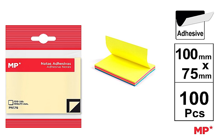 POST IT IPB 100MM*75MM 100/SET 4 CULORI PN176 [1]