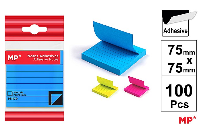 POST IT IPB 75MM*75MM 100/SET CULORI NEON PN179 [1]