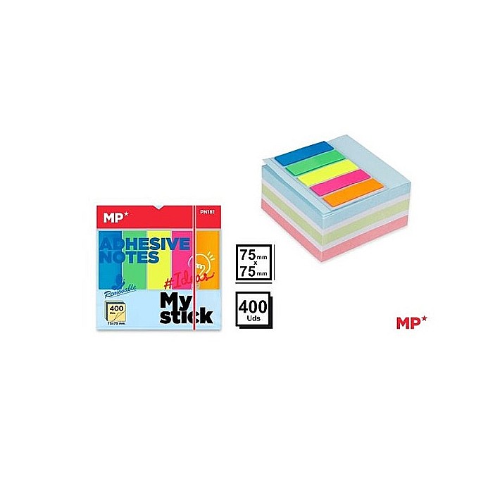POST IT CUB IPB 75*75MM CU STICK INDEX STEAG 400/SET COLOR PN181 [1]