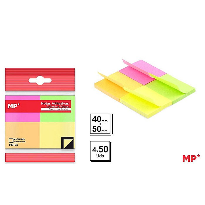 POST IT CUB IPB 40*40MM 4 CULORI PN195 [1]