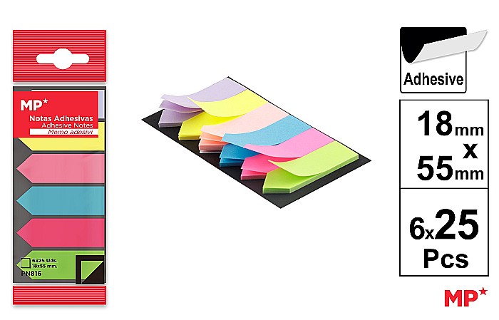 STICK INDEX IPB HARTIE 18*55MM 6*25PCS SAGEATA PN816 [1]