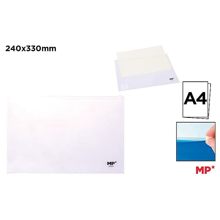 MAPA PLASTIC IPB A4 CU FERMOAR TRANSPARENTA PC076 [1]