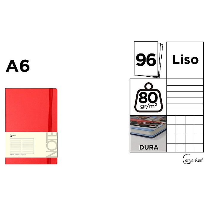 NOTES IPB A6 CERVANTES CU ELASTIC 96F ROSU AR/ DR/ VE PB648 [1]