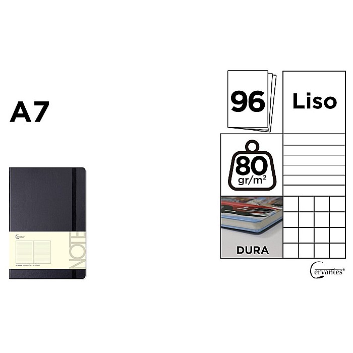 NOTES IPB A7 CERVANTES CU ELASTIC 96F NEGRU AR/ DR/ VE PB652 [1]