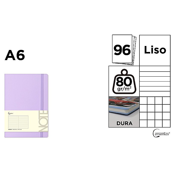 NOTES IPB A6 CERVANTES CU ELASTIC 96F MOV PASTEL AR/ DR/ VE PB663 [1]