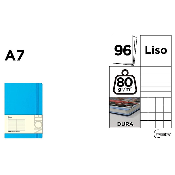 NOTES IPB A7 CERVANTES CU ELASTIC 96F ALBASTRU AZUR AR/ DR/ VE PB685 [1]
