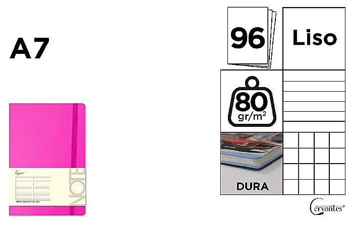 NOTES IPB A7 CERVANTES CU ELASTIC 96F ROZ INTENS AR/DR/VE PB691 [1]