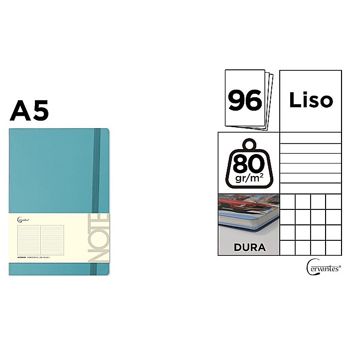 NOTES A5 IPB CERVANTES CU ELASTIC 96F ANTRACIT AR/ DR/ VE PB805 [1]