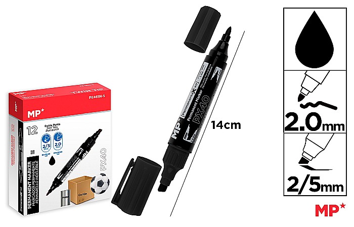 MARKER PERMANENT IPB 2 CAPETE NEGRU PE461N-S [1]