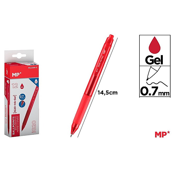 PIX GEL IPB 0.7MM CLICK ROSU PE226R-S [1]