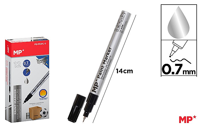 MARKER VOPSEA IPB 0.7MM ARGINTIU PE455PL-S [1]