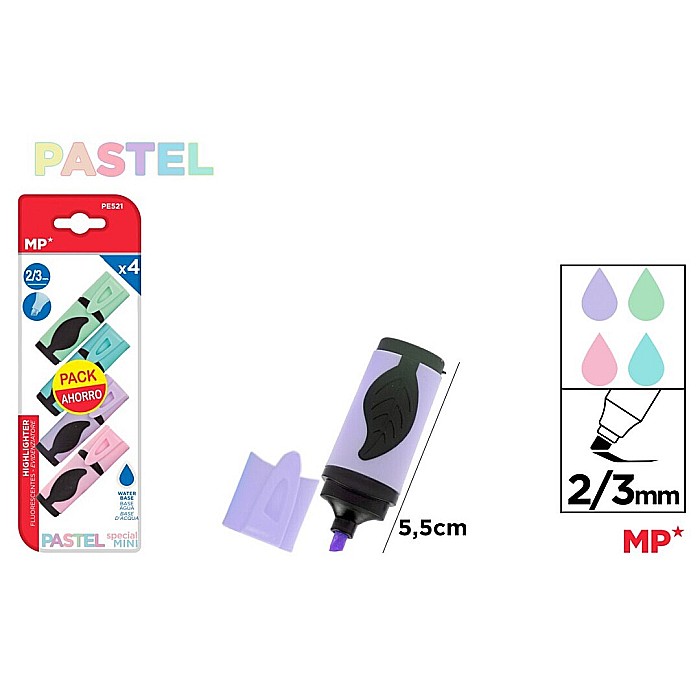 MINI TEXTMARKER IPB 4/SET CULORI PASTEL PE521 [1]