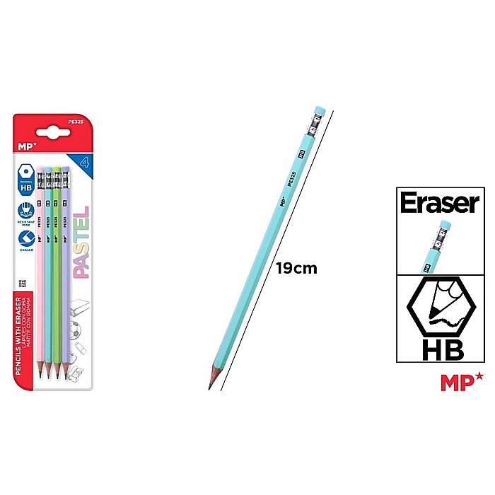 CREION GRAFIT IPB HB CU RADIERA CULORI PASTEL 4/SET PE325 [1]
