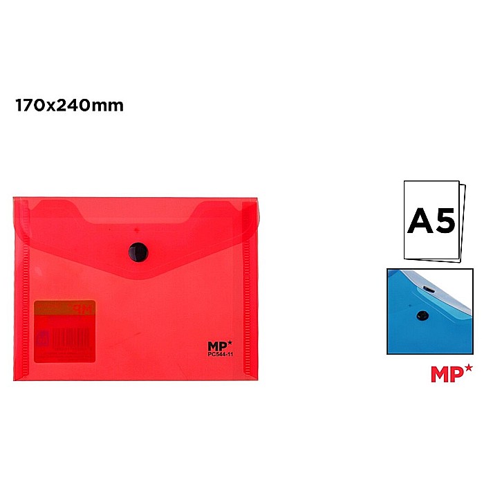 MAPA PLASTIC IPB A5 CU CAPSA ROSU TRANSPARENT PC544-11 [1]