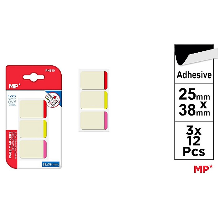 INDEX ADEZIV IPB PAGE MARKERS 25*38MM 3*12PCS PN310 [1]