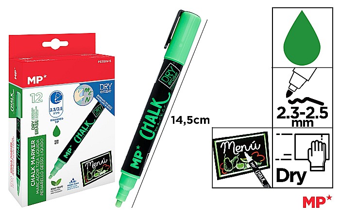 MARKER CRETA IPB VARF 2.3MM-2.5MM VERDE PE551V-S [1]