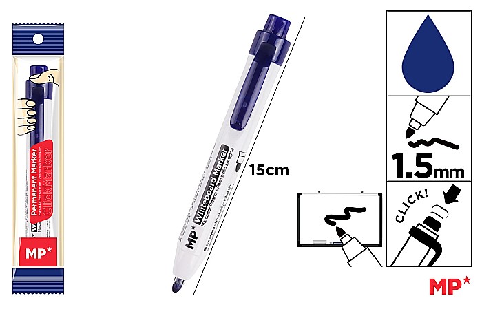 MARKER WHITEBOARD IPB CU CLICK 1.5MM ALBASTRU PE540A-S [1]