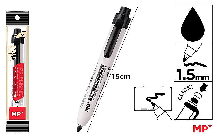MARKER WHITEBOARD IPB CU CLICK 1.5MM NEGRU PE540N-S [1]