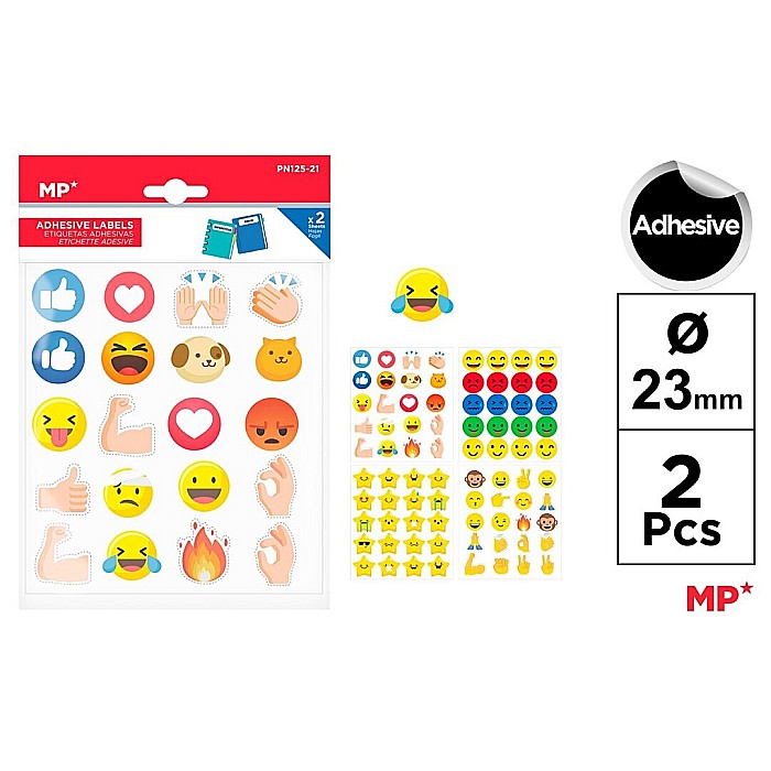 STICKER IPB 23MM 2 COLI/SET EMOJI PN125-21 [1]