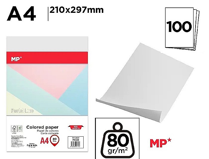 HARTIE COLOR IPB A4 80GR 100/SET GRI PASTEL PN323 [1]