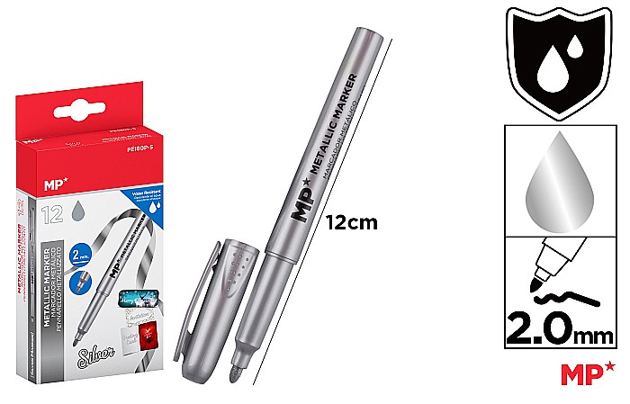 MARKER PERMANENT IPB 2.0MM ARGINTIU PE180P-S/PE180P [1]