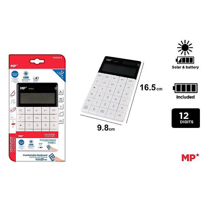 CALCULATOR BIROU IPB 12DIG ALB-NEGRU PE029-2 [1]