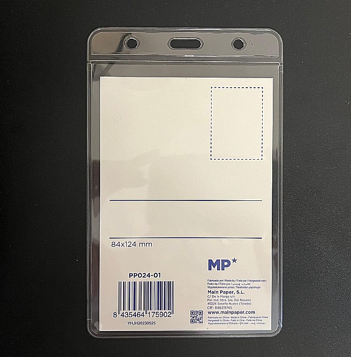 BUZUNAR ECUSON IPB 84*124MM VERTICAL PP TRANSPARENT PP024-01 [2]