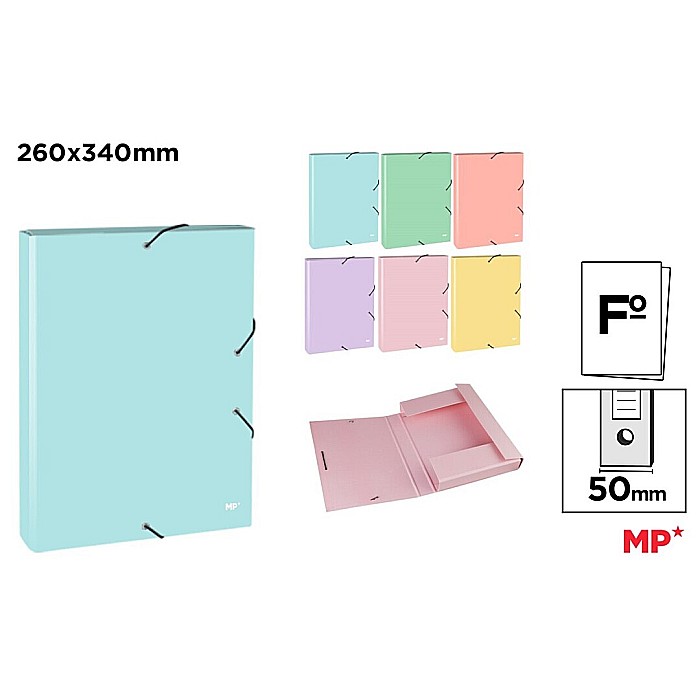 MAPA CARTON A4 5CM CU ELASTIC CULORI PASTEL PC115-01 [1]
