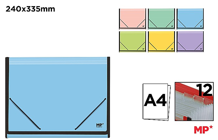 MAPA A4 IPB 12 COMPARTIMENTE CULORI PASTEL PC305F-P [1]