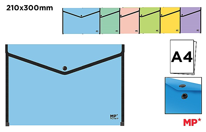 MAPA PLASTIC IPB A4 CU CAPSA CULORI ASORTATE CU MARGINI NEGRE PC148-P [1]