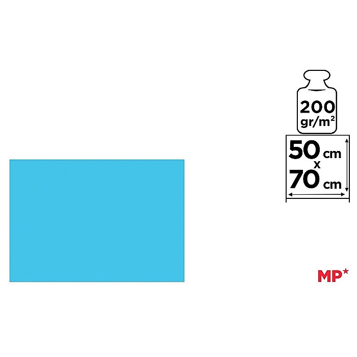 CARTON COLOR IPB 50*70CM 200GR ALBASTRU AZUR PN458 [2]