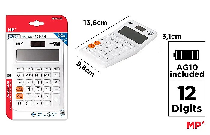 CALCULATOR BIROU IPB 12DIG ALB PE032-02 [1]