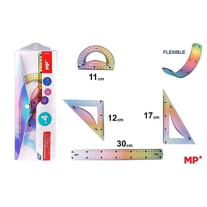 SET GEOMETRIE IPB 4 PIESE FLEXIBIL RAINBOW PA159 [1]