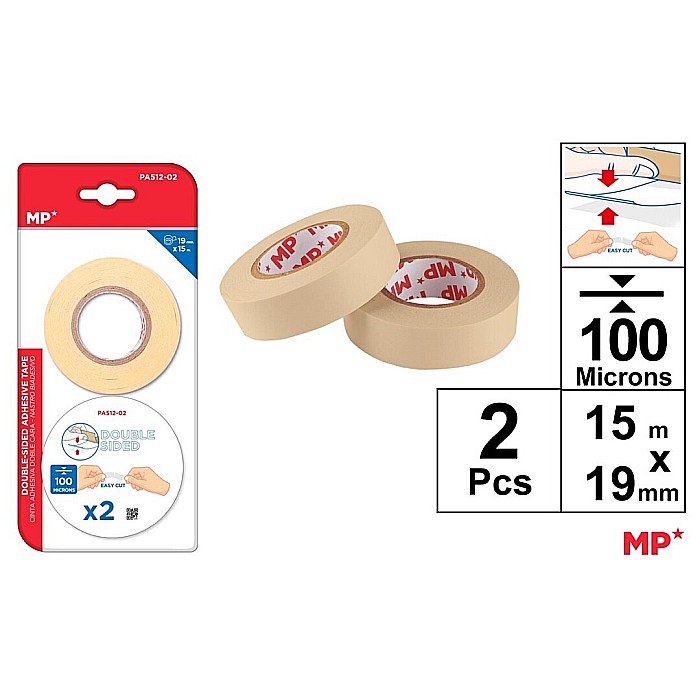 BANDA DUBLU ADEZIVA IPB 19MM*15M 2/SET PA512-02 [1]