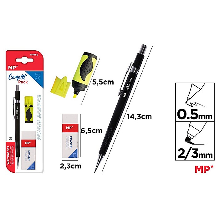 SET DE SCRIS IPB CREION MECANIC 0.5MM + RADIERA+ MINI TEXTMARKER PA662 [1]