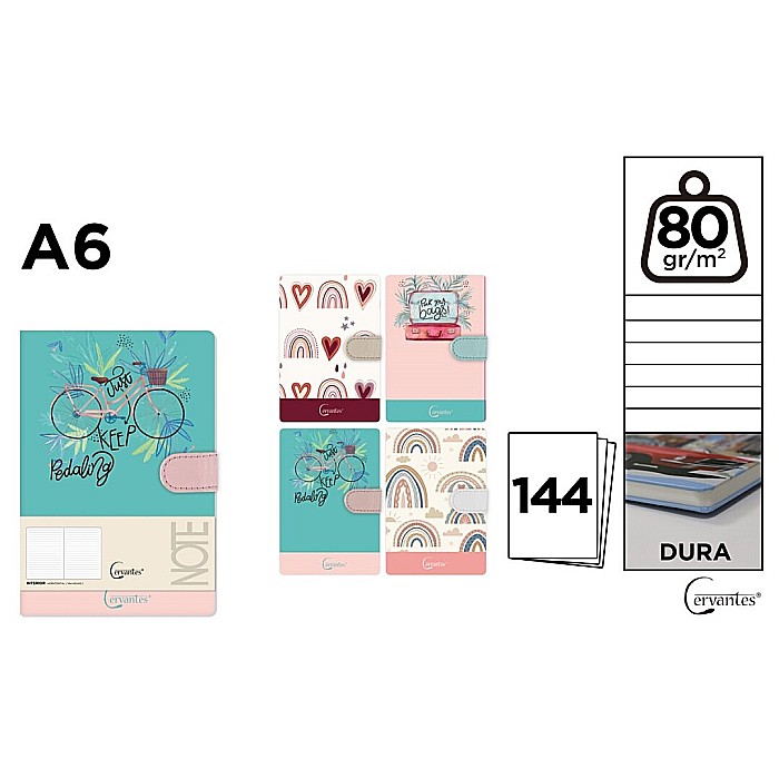 NOTES IPB A6 144 FILE FANTASY DIVERSE MESAJE CLAPA MAGNETICA 9.7*14.4CM PB476-24 [1]