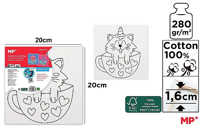 RAMA CU PANZA PREDESENATA IPB 20*20CM PISICUTA IN CANA PP102-22 [1]