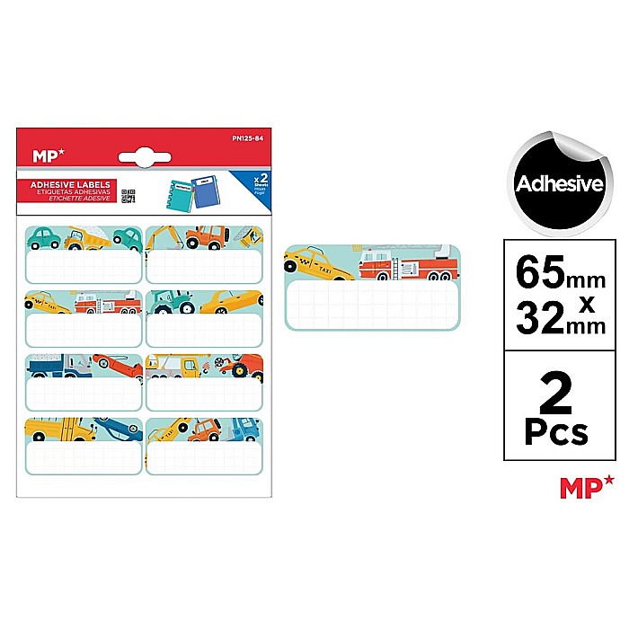 ETICHETE SCOLARE ADEZIVE IPB 2 COLI/SET MASINI PN125-84 [1]