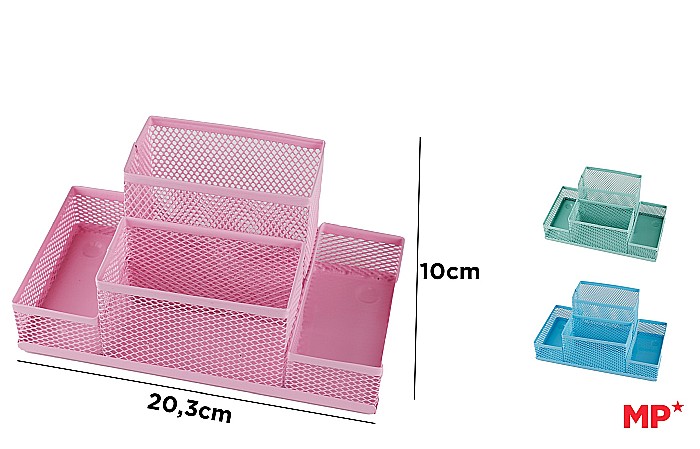 SUPORT BIROU IPB PLASA METALICA 4 COMPARTIMENTE CULORI PASTEL PA902P [1]