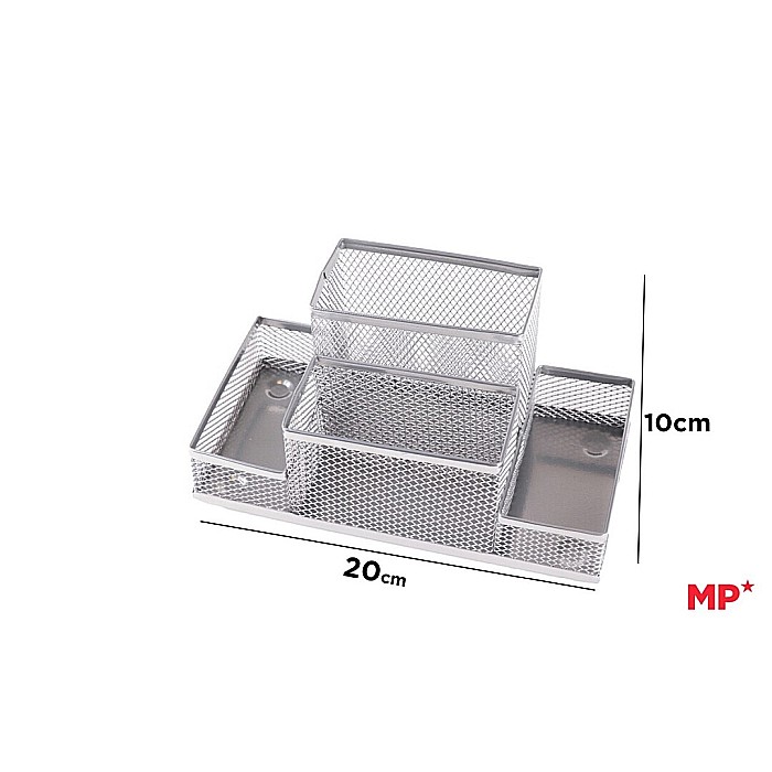 SUPORT BIROU IPB PLASA METALICA 4 COMPARTIMENTE ARGINTIU PA902PL [1]