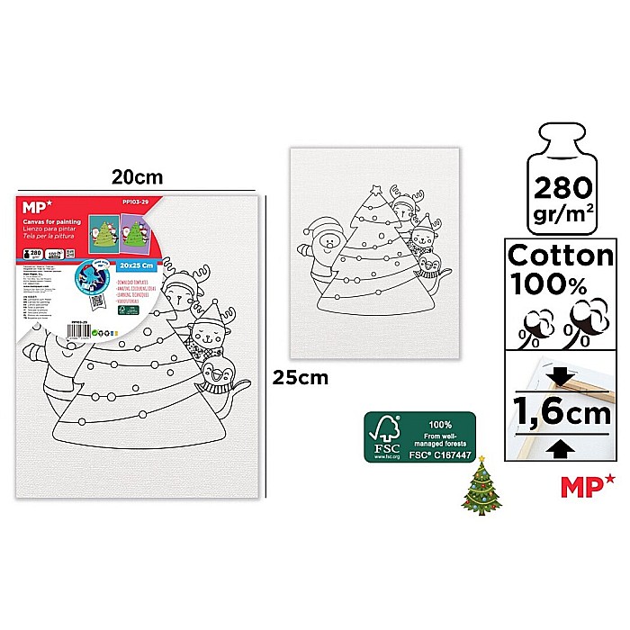 RAMA CU PANZA PREDESENATA IPB 20*25CM BRAD DE CRACIUN PP103-29 [1]