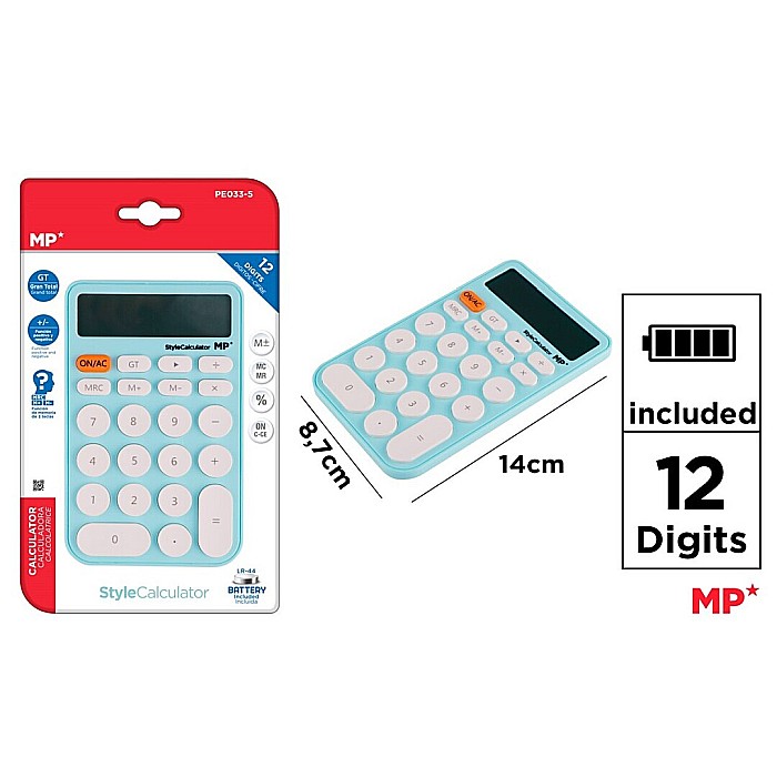 CALCULATOR STYLE IPB 12DIG ALBASTRU AZUR PE033-5 [1]