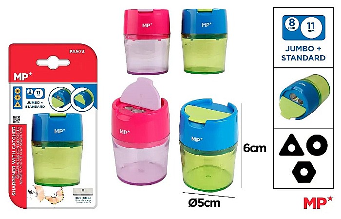 ASCUTITOARE DUBLA CU CONTAINER IPB TRANSLUCIDA CULORI ASORTATE PA973 [1]